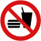 Essen und Trinken verboten